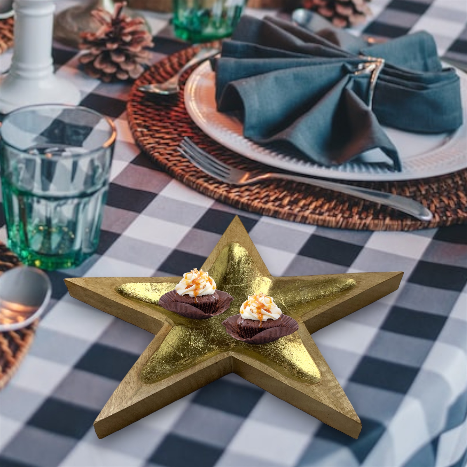 Star Dish Gold - Natural 